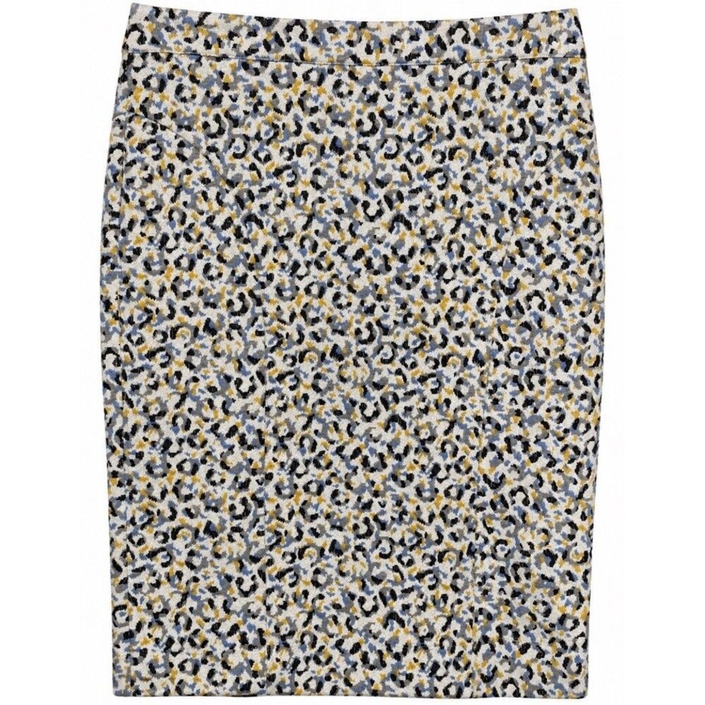 Anthropologie Maeve High Waist Leopard Print Jacquard Knit Pencil Skirt Medium